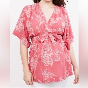 Motherhood Maternity | GUC tie waist kimono top, size small